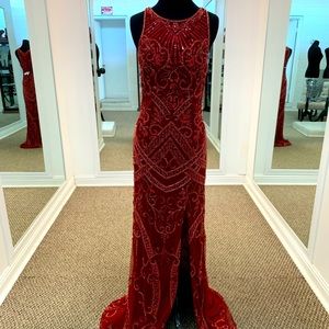 Primavera Couture 3037 Burgundy Designer Size 14